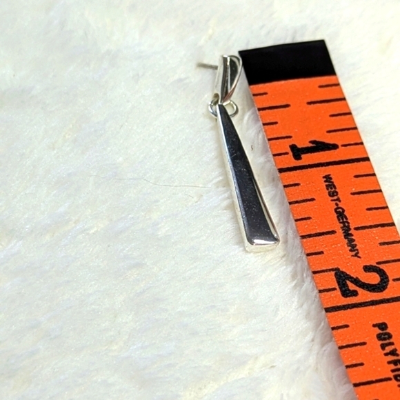 Vintage Napier Silvertone Drop Pierced Earrings - Picture 4 of 8